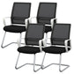Modern & Contemporary Mid-Back Chair Conference Office Chair Matte Black 4 Piece Set Clearhalo 'furn' 'furn_office_chair' 'Furniture' 'Office Chairs' 'Office Furniture' 'office_chair' 6121100