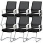 Modern & Contemporary Mid-Back Chair Conference Office Chair Matte Black 6 Piece Set Clearhalo 'furn' 'furn_office_chair' 'Furniture' 'Office Chairs' 'Office Furniture' 'office_chair' 6121102