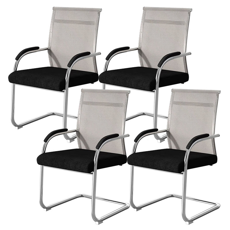 Modern & Contemporary Mid-Back Chair Conference Office Chair Grey 4 Piece Set Clearhalo 'furn' 'furn_office_chair' 'Furniture' 'Office Chairs' 'Office Furniture' 'office_chair' 6121107