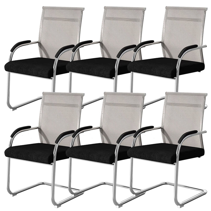 Modern & Contemporary Mid-Back Chair Conference Office Chair Grey 6 Piece Set Clearhalo 'furn' 'furn_office_chair' 'Furniture' 'Office Chairs' 'Office Furniture' 'office_chair' 6121108