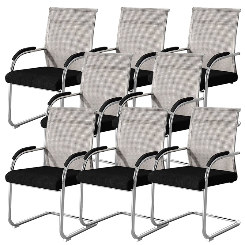 Modern & Contemporary Mid-Back Chair Conference Office Chair Grey 8 Piece Set Clearhalo 'furn' 'furn_office_chair' 'Furniture' 'Office Chairs' 'Office Furniture' 'office_chair' 6121109