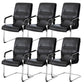 Modern & Contemporary Mid-Back Chair Conference Office Chair Gloss Black 6 Piece Set Clearhalo 'furn' 'furn_office_chair' 'Furniture' 'Office Chairs' 'Office Furniture' 'office_chair' 6121113