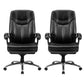 Fauteuil contemporain à bras rembourrés, mécanisme d'inclinaison, chaise de bureau noire