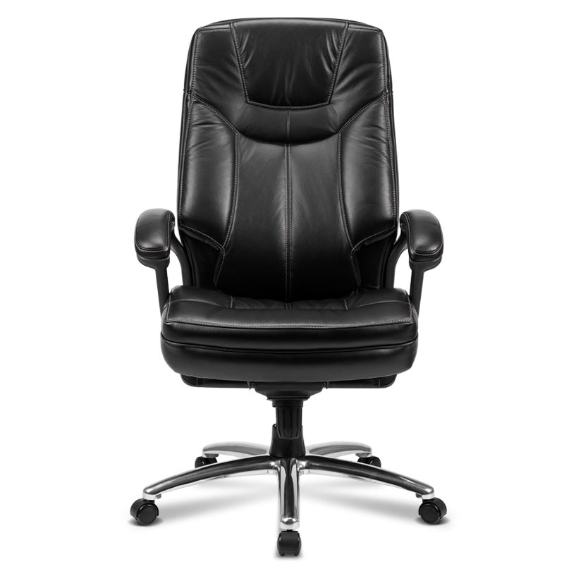 Fauteuil contemporain à bras rembourrés, mécanisme d'inclinaison, chaise de bureau noire