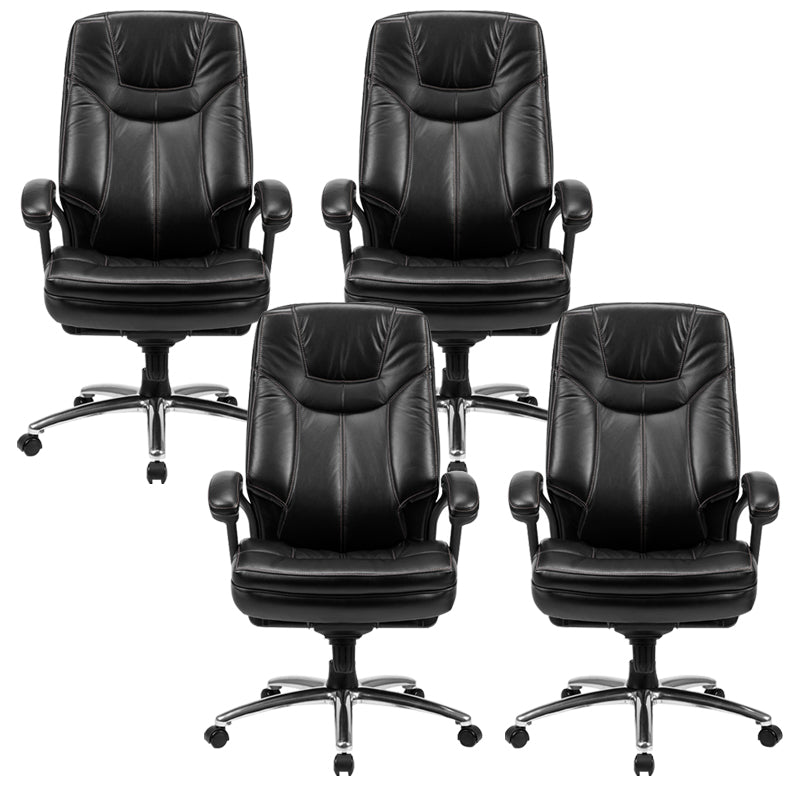 Fauteuil contemporain à bras rembourrés, mécanisme d'inclinaison, chaise de bureau noire