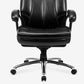 Fauteuil contemporain à bras rembourrés, mécanisme d'inclinaison, chaise de bureau noire