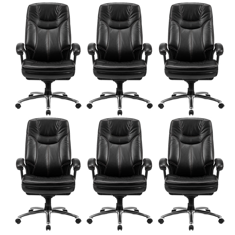 Fauteuil contemporain à bras rembourrés, mécanisme d'inclinaison, chaise de bureau noire