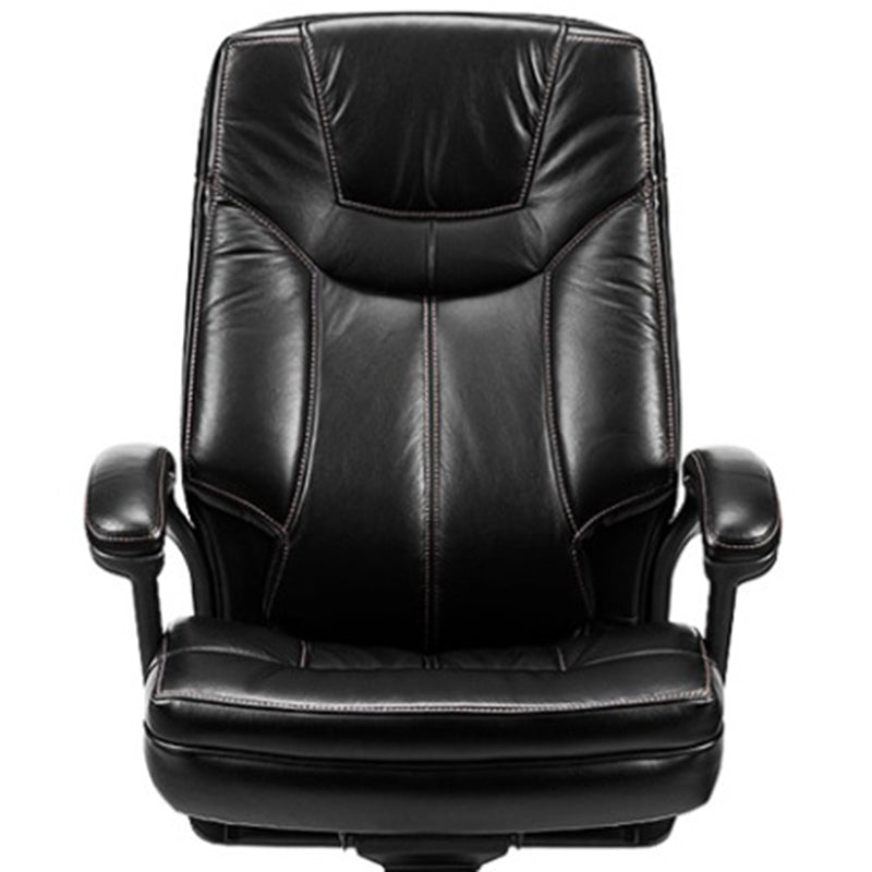 Fauteuil contemporain à bras rembourrés, mécanisme d'inclinaison, chaise de bureau noire