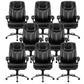 Fauteuil contemporain à bras rembourrés, mécanisme d'inclinaison, chaise de bureau noire
