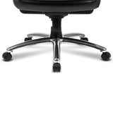 コンテンポラリーアームチェアパッド付きアームチルトメカニズムブ​​ラックオフィスチェア