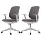 Contemporary Mid-Back Office Chair Gray Conference Fabric Swivel Chair With Arms 2 Piece Set Clearhalo 'furn' 'furn_office_chair' 'Furniture' 'Office Chairs' 'Office Furniture' 'office_chair' 6121228