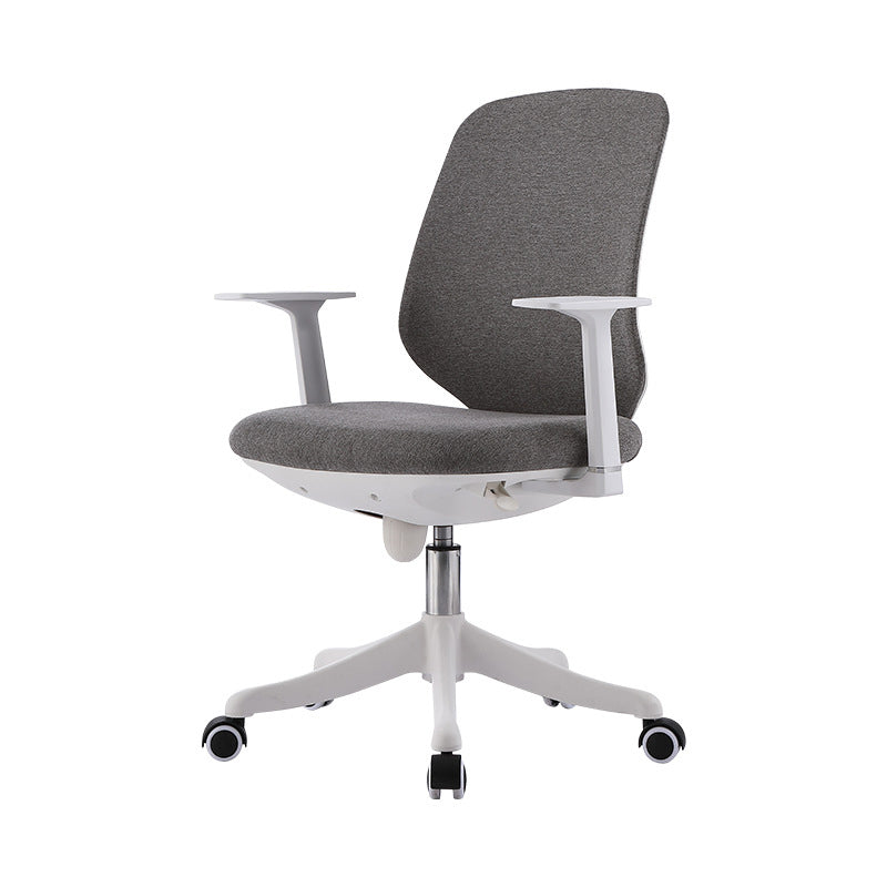 Contemporary Mid-Back Office Chair Gray Conference Fabric Swivel Chair Clearhalo 'furn' 'furn_office_chair' 'Furniture' 'Office Chairs' 'Office Furniture' 'office_chair' 6121234