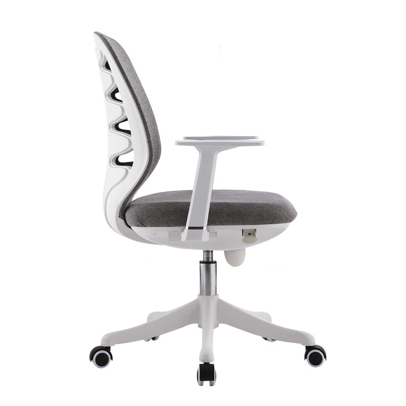 Contemporary Mid-Back Office Chair Gray Conference Fabric Swivel Chair Clearhalo 'furn' 'furn_office_chair' 'Furniture' 'Office Chairs' 'Office Furniture' 'office_chair' 6121236