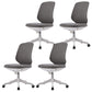Contemporary Mid-Back Office Chair Gray Conference Fabric Swivel Chair Armless 4 Piece Set Clearhalo 'furn' 'furn_office_chair' 'Furniture' 'Office Chairs' 'Office Furniture' 'office_chair' 6121238