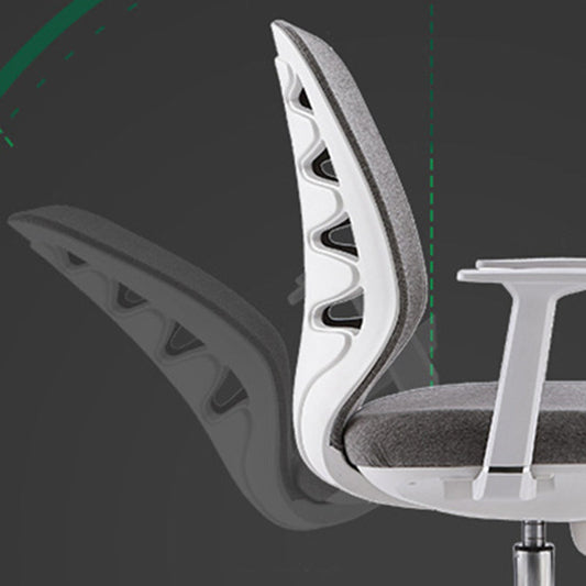 Contemporary Mid-Back Office Chair Gray Conference Fabric Swivel Chair Clearhalo 'furn' 'furn_office_chair' 'Furniture' 'Office Chairs' 'Office Furniture' 'office_chair' 6121242