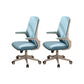 Flip-up Armrest Desk Chair Microfiber Desk High Back Chair Swivel Ergonomic Blue 2 Piece Set Clearhalo 'furn' 'furn_office_chair' 'Furniture' 'Office Chairs' 'Office Furniture' 'office_chair' 6121247