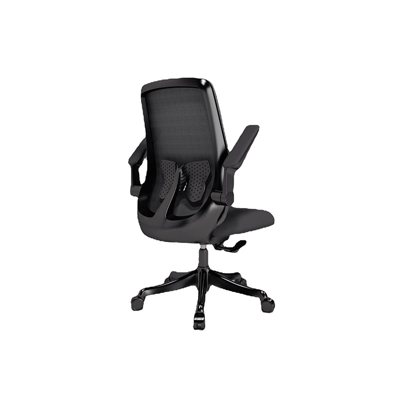 Flip-up Armrest Desk Chair Microfiber Desk High Back Chair Swivel Ergonomic Clearhalo 'furn' 'furn_office_chair' 'Furniture' 'Office Chairs' 'Office Furniture' 'office_chair' 6121255