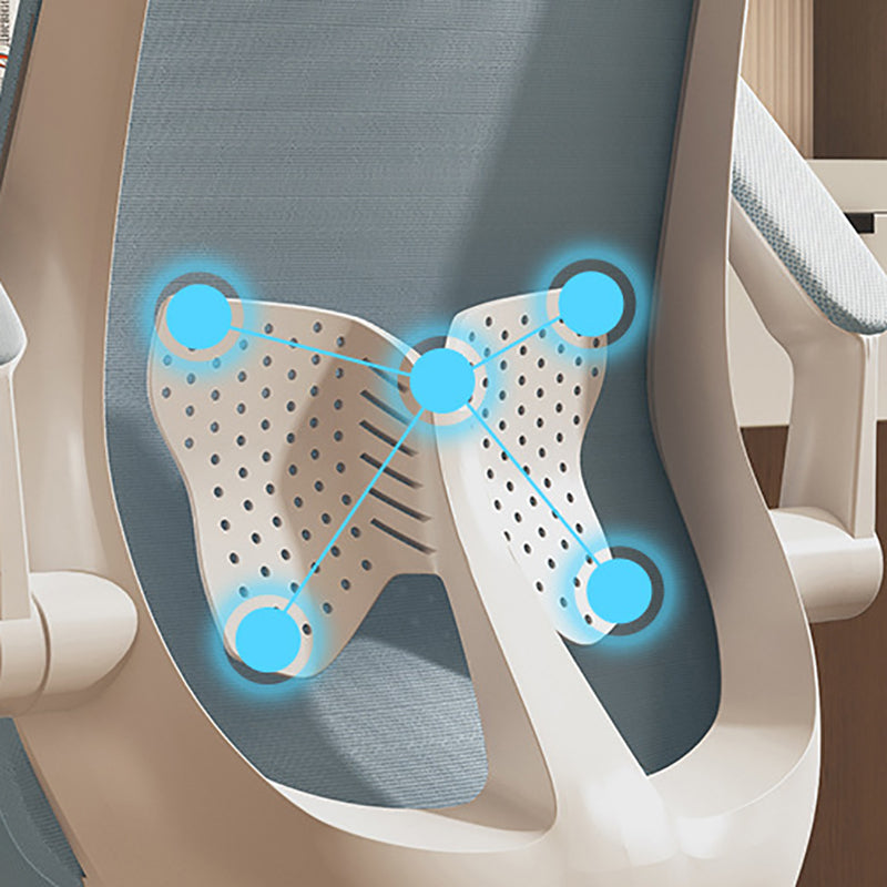 Flip-up Armrest Desk Chair Microfiber Desk High Back Chair Swivel Ergonomic Clearhalo 'furn' 'furn_office_chair' 'Furniture' 'Office Chairs' 'Office Furniture' 'office_chair' 6121259