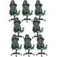 Eigentijdse fauteuil met hoofdsteun, gestoffeerde draaibare kunstleren stoel