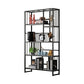 Standard Metal Shelf Bookcase Glam Open Book Shelf with Shelves