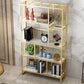 Standard Metal Shelf Bookcase Glam Open Book Shelf with Shelves