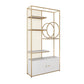 11.8" W Modern Metal Bookcase with Rectangular Shelves Etagere Bookshelf Gold Clearhalo 'Bookcases' 'furn' 'furn_bookcases' 'Furniture' 'Office Furniture' 6121328