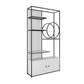 11.8" W Modern Metal Bookcase with Rectangular Shelves Etagere Bookshelf Black Clearhalo 'Bookcases' 'furn' 'furn_bookcases' 'Furniture' 'Office Furniture' 6121329