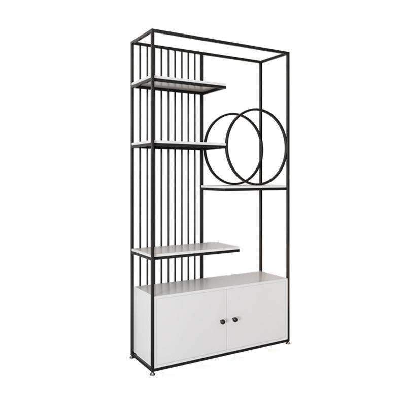 11.8" W Modern Metal Bookcase with Rectangular Shelves Etagere Bookshelf Black Clearhalo 'Bookcases' 'furn' 'furn_bookcases' 'Furniture' 'Office Furniture' 6121329