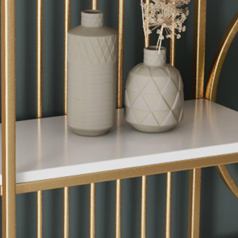 11.8" W Modern Metal Bookcase with Rectangular Shelves Etagere Bookshelf Clearhalo 'Bookcases' 'furn' 'furn_bookcases' 'Furniture' 'Office Furniture' 6121335