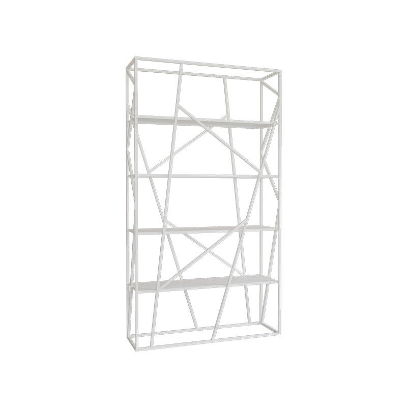 Metal Ladder Shelf Bookcase Modern Vertical Open Back Book Shelf 39.4"L x 11.8"W x 70.9"H White Clearhalo 'Bookcases' 'furn' 'furn_bookcases' 'Furniture' 'Office Furniture' 6121354