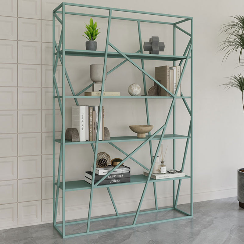 Metal Ladder Shelf Bookcase Modern Vertical Open Back Book Shelf Clearhalo 'Bookcases' 'furn' 'furn_bookcases' 'Furniture' 'Office Furniture' 6121361
