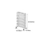 White Contemporary Standard Home Plastic Bookshelf with Wheels Clearhalo 'Bookcases' 'furn' 'furn_bookcases' 'Furniture' 'Office Furniture' 6121385
