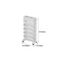 White Contemporary Standard Home Plastic Bookshelf with Wheels Clearhalo 'Bookcases' 'furn' 'furn_bookcases' 'Furniture' 'Office Furniture' 6121386