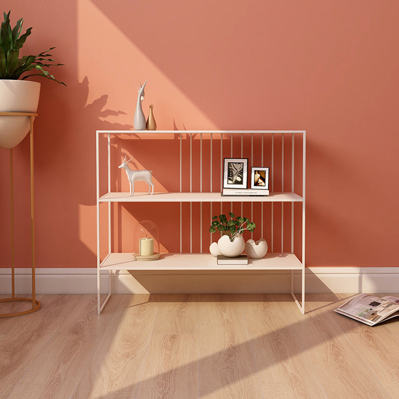 Urban Metal Shelf Bookcase Double Shelving Open Back Book Shelf Clearhalo 'Bookcases' 'furn' 'furn_bookcases' 'Furniture' 'Office Furniture' 6121408