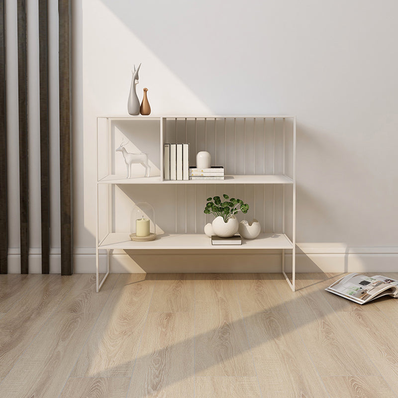 Urban Metal Shelf Bookcase Double Shelving Open Back Book Shelf Clearhalo 'Bookcases' 'furn' 'furn_bookcases' 'Furniture' 'Office Furniture' 6121410