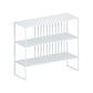 Urban Metal Shelf Bookcase Double Shelving Open Back Book Shelf 47"L x 12"W x 31"H White Clearhalo 'Bookcases' 'furn' 'furn_bookcases' 'Furniture' 'Office Furniture' 6121411