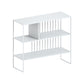 Urban Metal Shelf Bookcase Double Shelving Open Back Book Shelf 39"L x 12"W x 31"H Textured White Clearhalo 'Bookcases' 'furn' 'furn_bookcases' 'Furniture' 'Office Furniture' 6121412