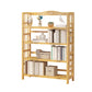 Adjustable Wood Book Shelf Bamboo Natural Shelf Bookcase Open Shelf Shelves Included 35.4"L x 9.8"W x 50"H Clearhalo 'Bookcases' 'furn' 'furn_bookcases' 'Furniture' 'Office Furniture' 6121434