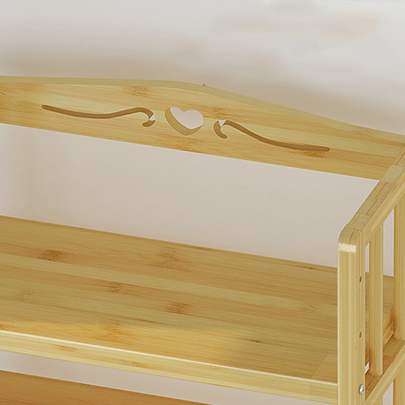 Adjustable Wood Book Shelf Bamboo Natural Shelf Bookcase Open Shelf Shelves Included Clearhalo 'Bookcases' 'furn' 'furn_bookcases' 'Furniture' 'Office Furniture' 6121438