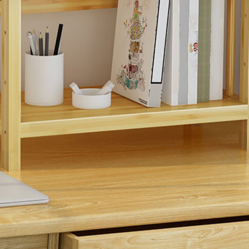 Adjustable Wood Book Shelf Bamboo Natural Shelf Bookcase Open Shelf Shelves Included Clearhalo 'Bookcases' 'furn' 'furn_bookcases' 'Furniture' 'Office Furniture' 6121443