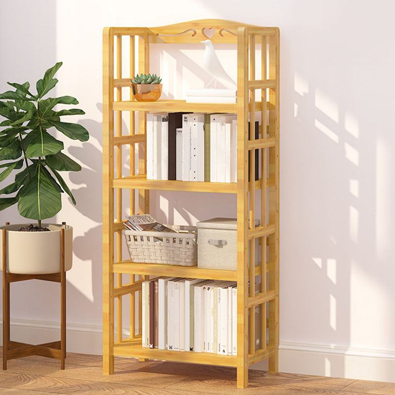 Adjustable Wood Book Shelf Bamboo Natural Shelf Bookcase Open Shelf Shelves Included Clearhalo 'Bookcases' 'furn' 'furn_bookcases' 'Furniture' 'Office Furniture' 6121444
