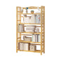 Adjustable Wood Book Shelf Bamboo Natural Shelf Bookcase Open Shelf Shelves Included 35.4"L x 9.8"W x 61.8"H Clearhalo 'Bookcases' 'furn' 'furn_bookcases' 'Furniture' 'Office Furniture' 6121452