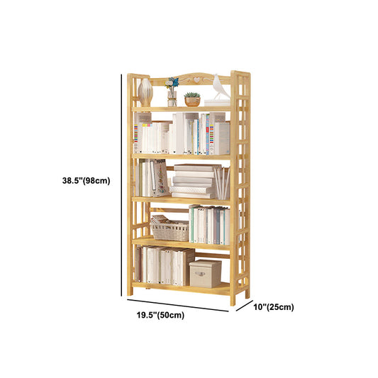 Adjustable Wood Book Shelf Bamboo Natural Shelf Bookcase Open Shelf Shelves Included Clearhalo 'Bookcases' 'furn' 'furn_bookcases' 'Furniture' 'Office Furniture' 6121454