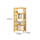 Adjustable Wood Book Shelf Bamboo Natural Shelf Bookcase Open Shelf Shelves Included Clearhalo 'Bookcases' 'furn' 'furn_bookcases' 'Furniture' 'Office Furniture' 6121456