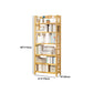 Adjustable Wood Book Shelf Bamboo Natural Shelf Bookcase Open Shelf Shelves Included Clearhalo 'Bookcases' 'furn' 'furn_bookcases' 'Furniture' 'Office Furniture' 6121465