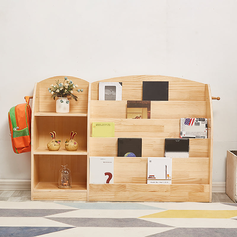 Pin de bibliothèque en bois naturel