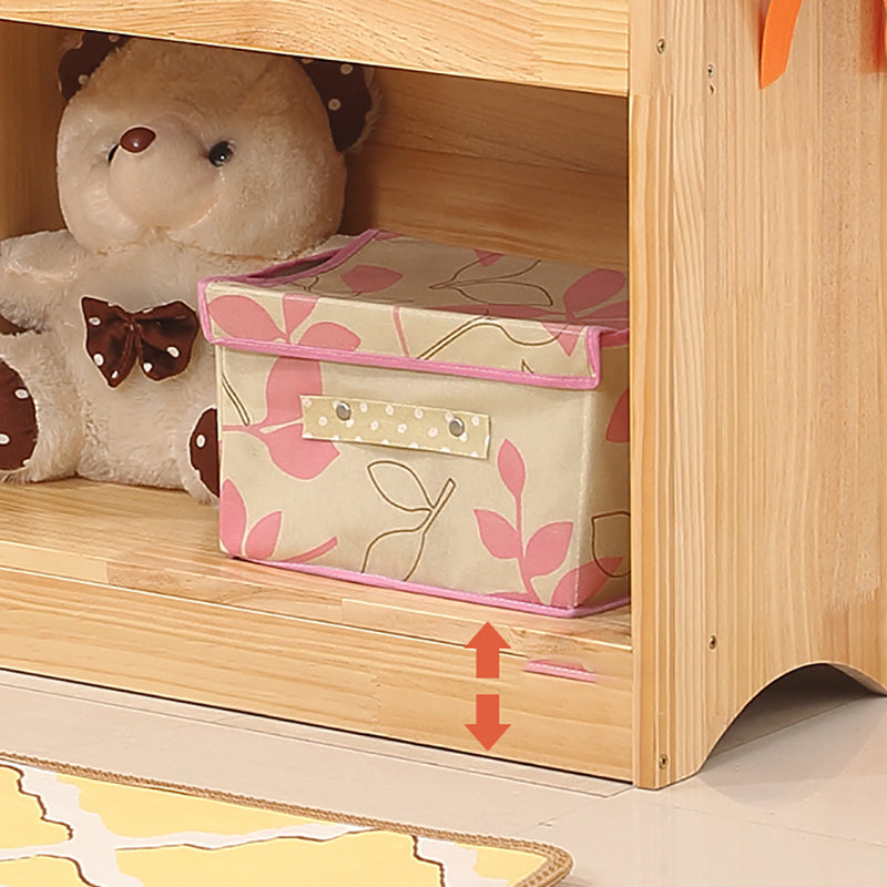 Pin de bibliothèque en bois naturel