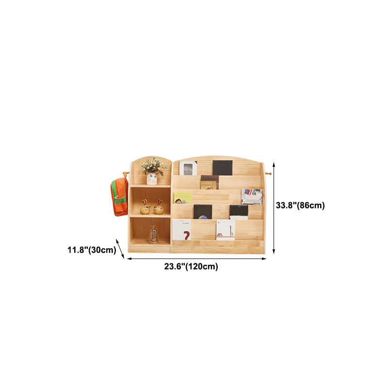 Pin de bibliothèque en bois naturel