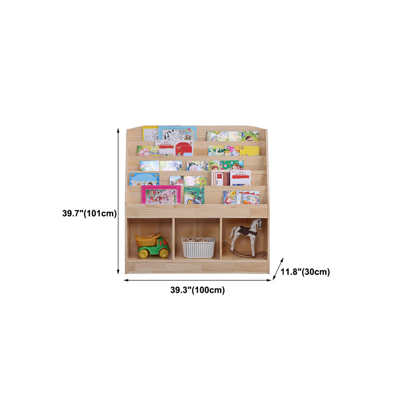 Pin de bibliothèque en bois naturel