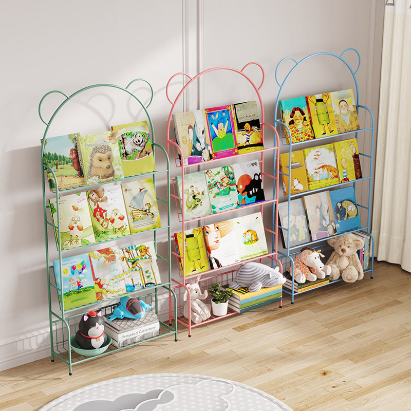 Contemporary Metal Shelf Bookcase 4 Shelf Open Back Bookshelf Clearhalo 'Bookcases' 'furn' 'furn_bookcases' 'Furniture' 'Office Furniture' 6121504